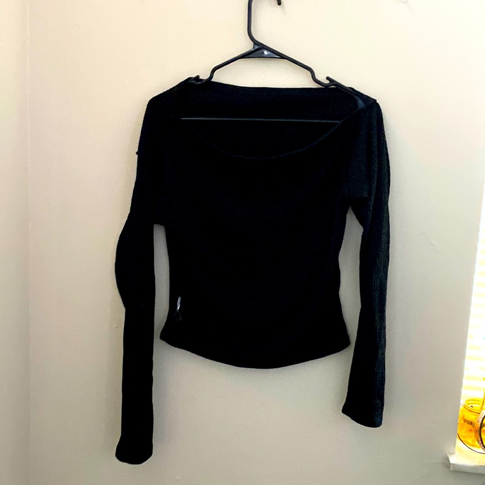 Black off the shoulder top